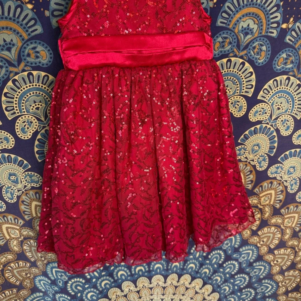 🦋5/20$🦋 Red Sleeveless Lace Dress - Picture 3 of 8